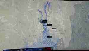 foto av streker på et kart over Oslofjorden