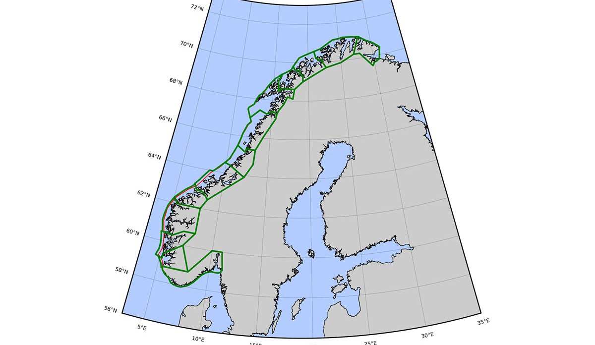 
Kart som viser forslag til nye yttergrenser.