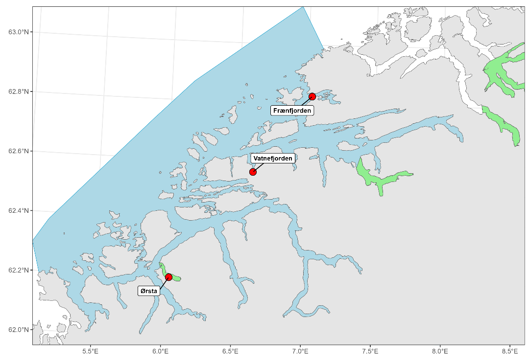 Kart som viser hvor rusestasjonen er plassert.