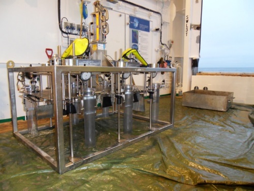 The multicorer equipment used in MAREANO for collecting chemical samples