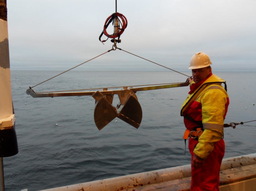 The 0.1 m2 Van Veen grab, used in MAREANO for collecting sediment, including infauna, samples