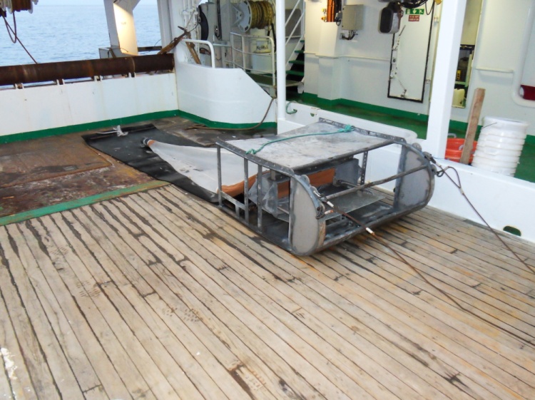 The RP sledge equipment used in MAREANO for collecting hyperfauna samples