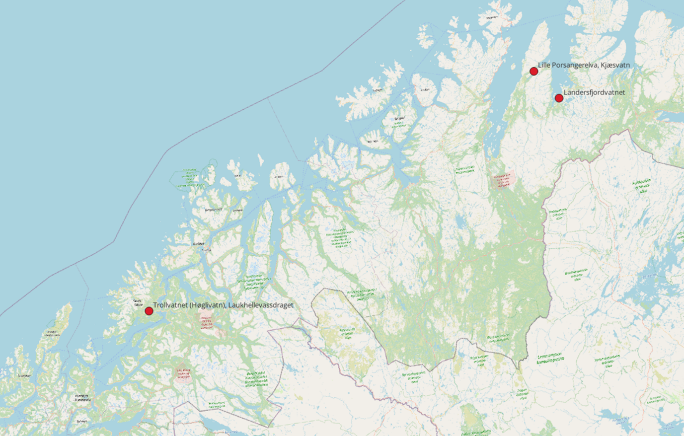 Oversikt over funn av S. salmonicida i dette prosjektet. 