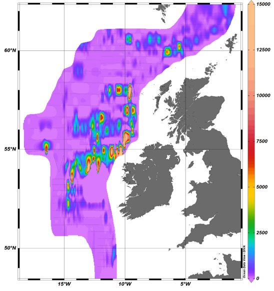 Akustisk tetthet av kolmule.