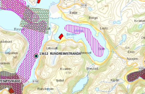 Kartutsnitt Rundreimstranda