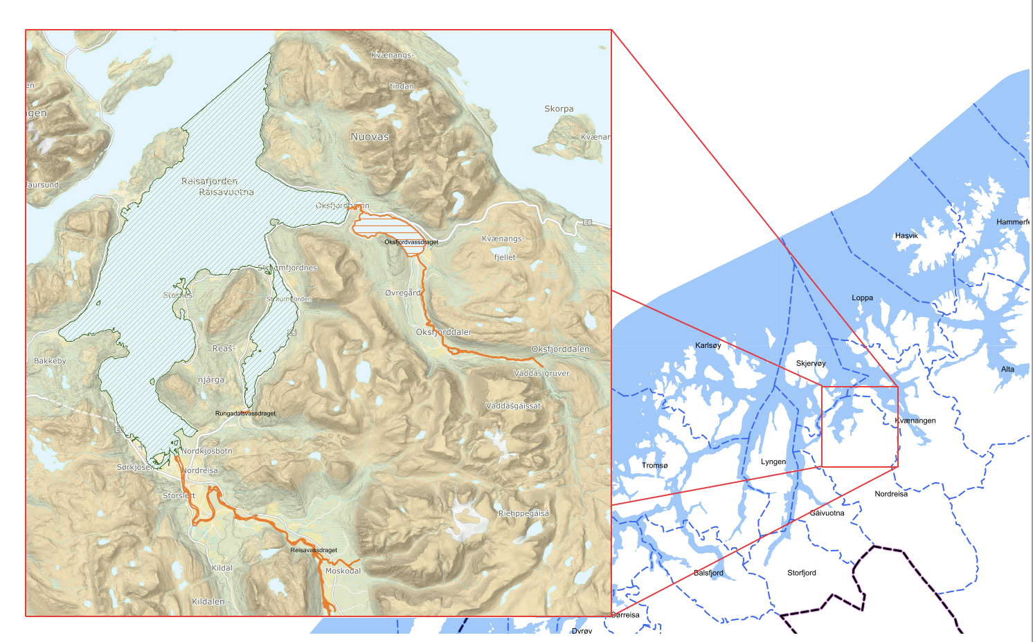 Kart over fokusområdet i PO11