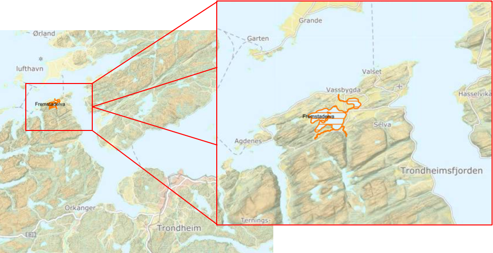 Kart fokusområde Agdnenes