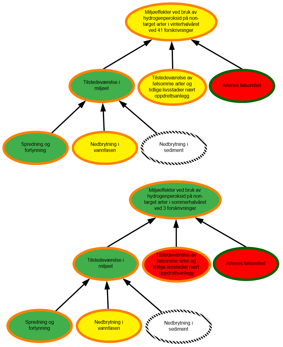 diagram over risikobilde hydrogenperoksid