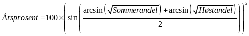Formel som beyttes i utregning av årsprosent