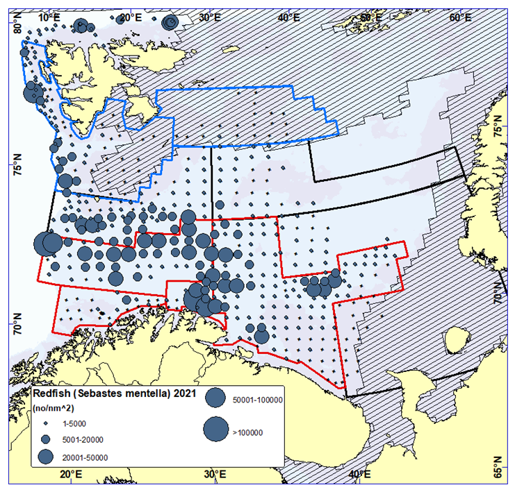 maps with markings, redfish 