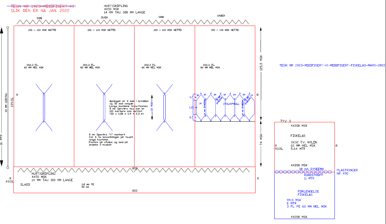 Appendix C – Fish Release Section – Net drawing