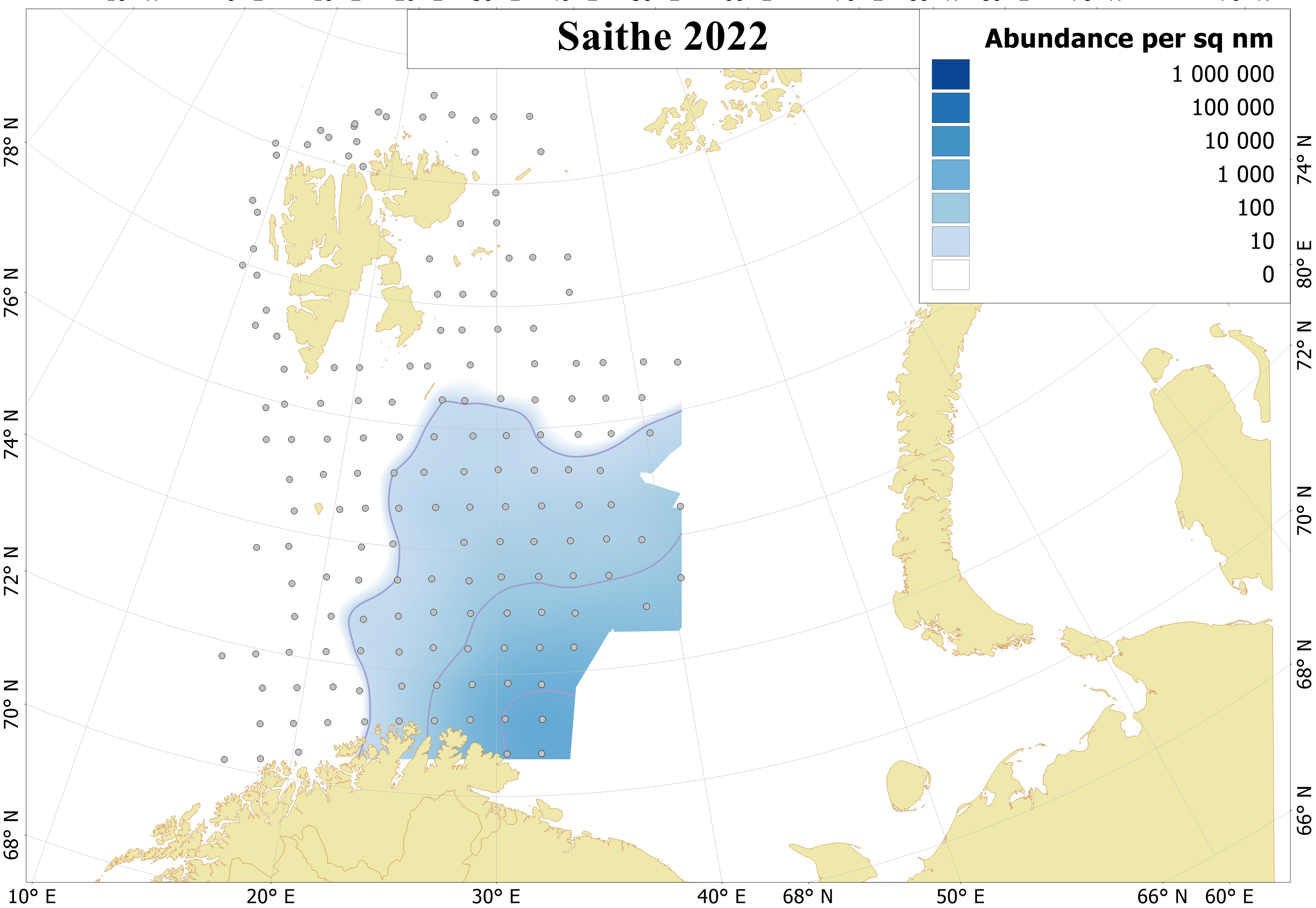 Ch 6 Distribution of 0-group saithe 2022