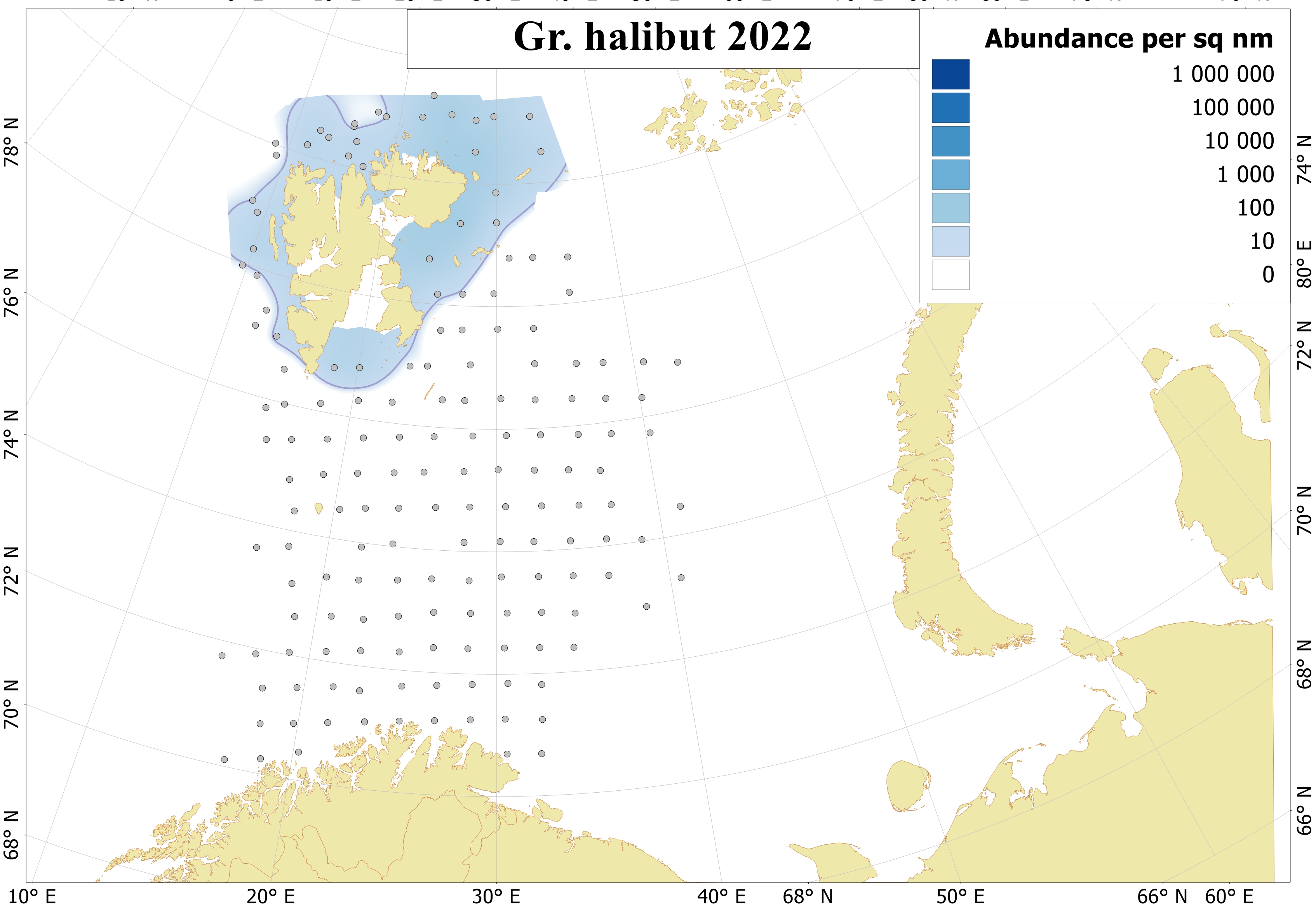 Ch 6 Distribution of 0-group Greenland halibut 2022
