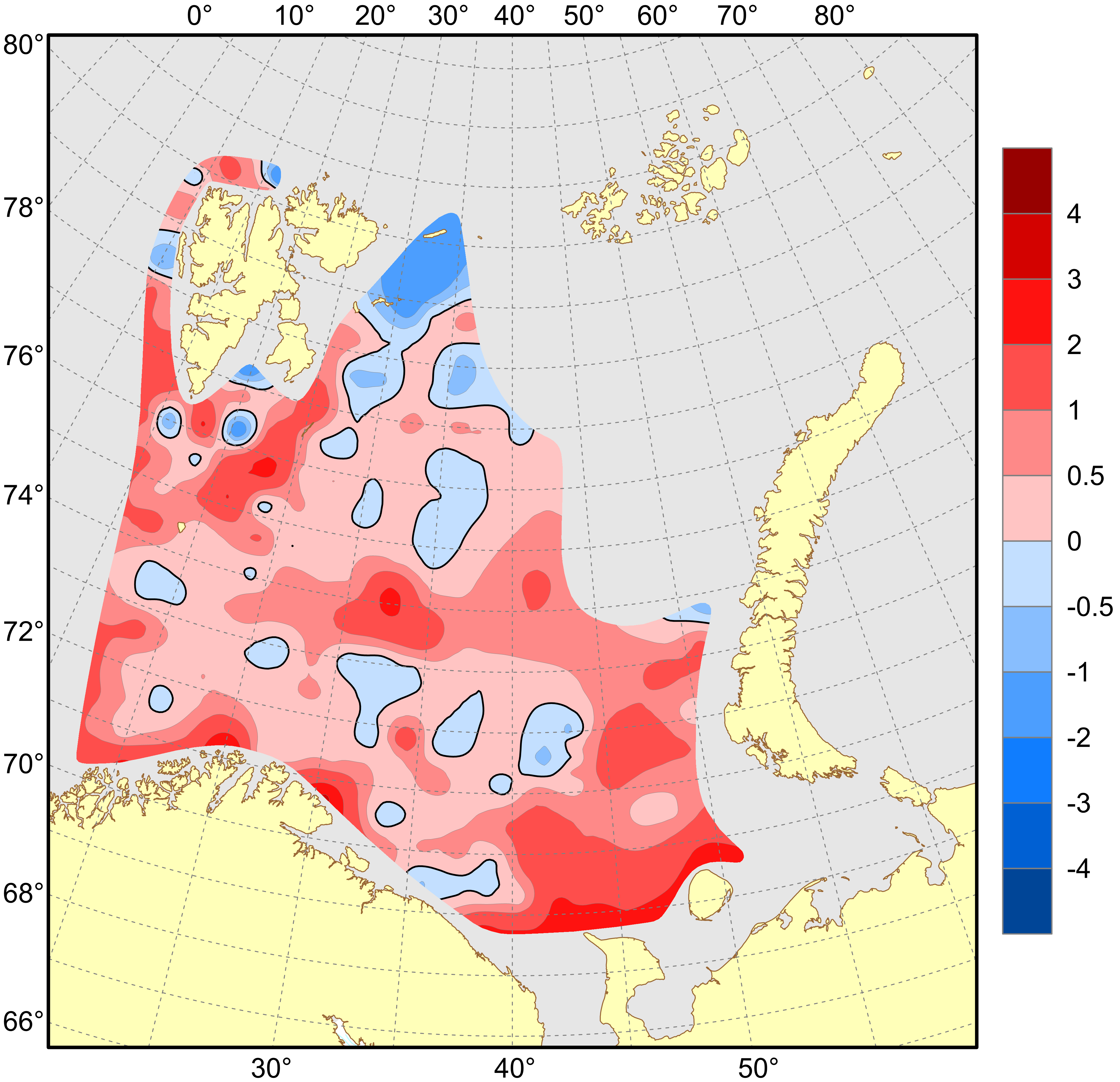 Fig. 4.1.1.10. Surface salinity anomalies