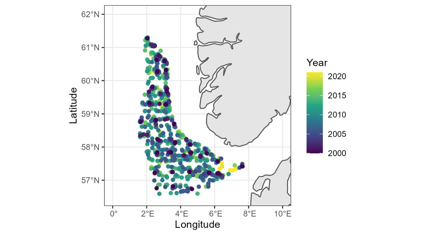 Figure 4.2: Location of IBTS stations within the PAEC area from 2000 to 2020