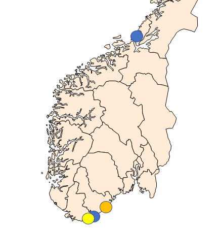 Map with sampling points