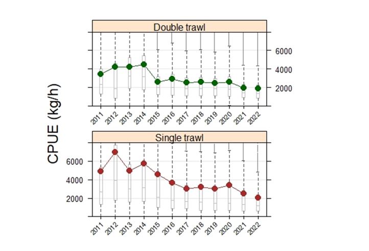 Figure 3. 5. Cod CPUE in Norwegian trawl catches 