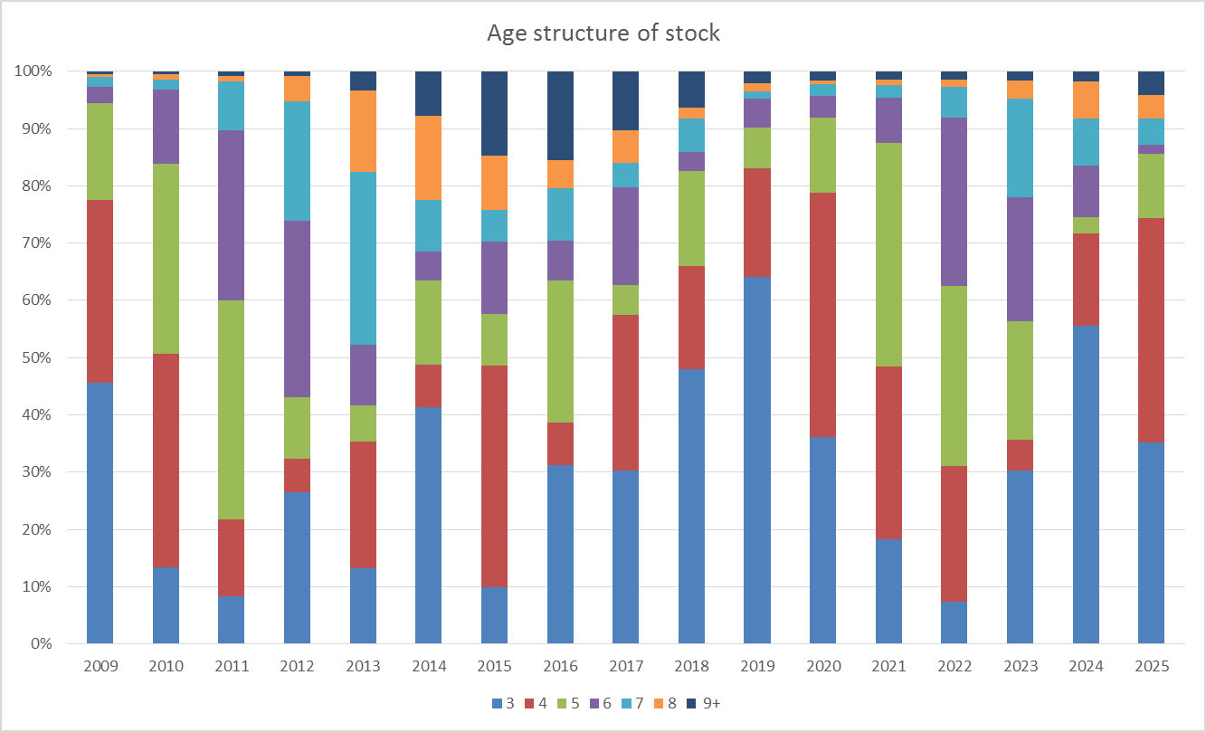 age structure of the stock