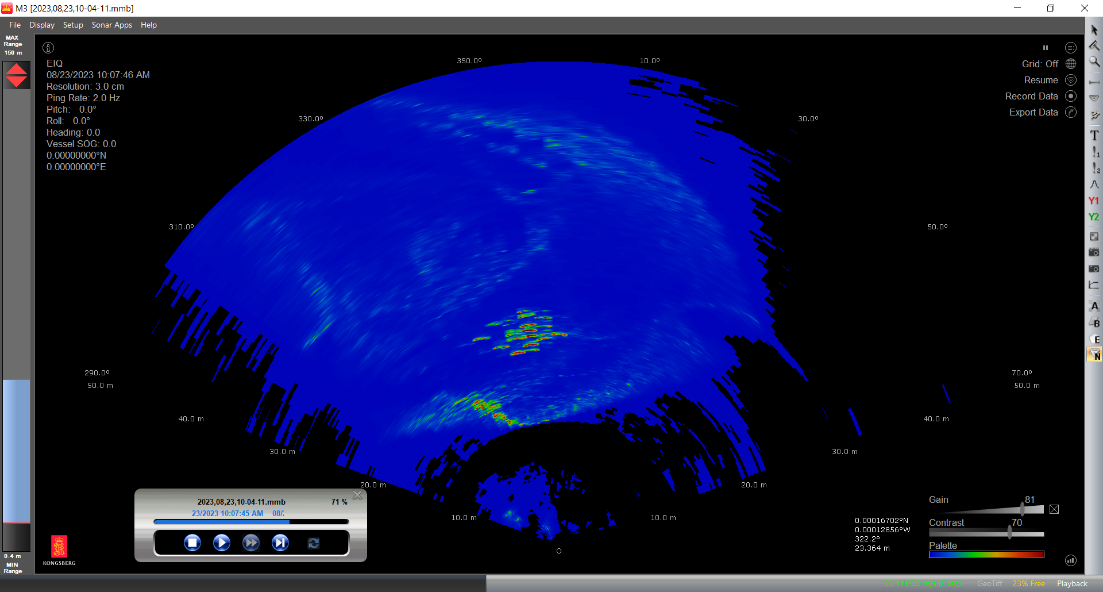 Sonar screendump.