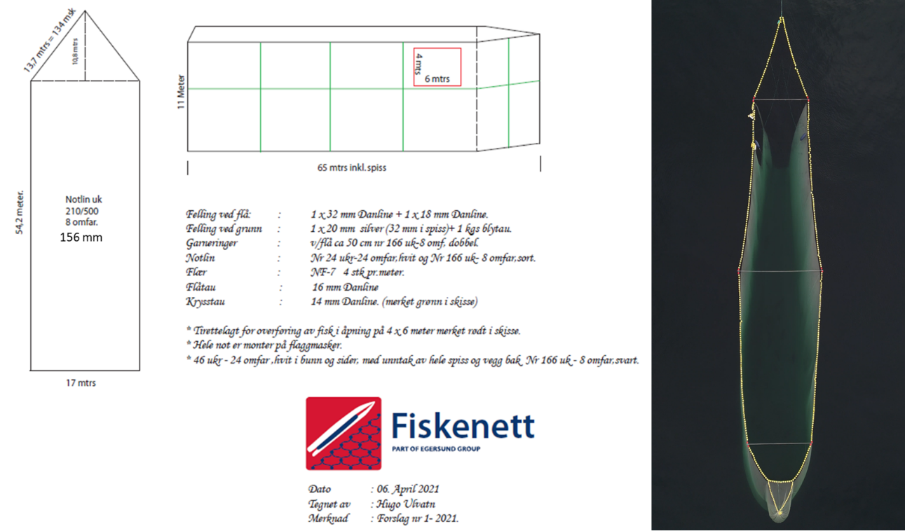 Sketch and picture of transport cage.