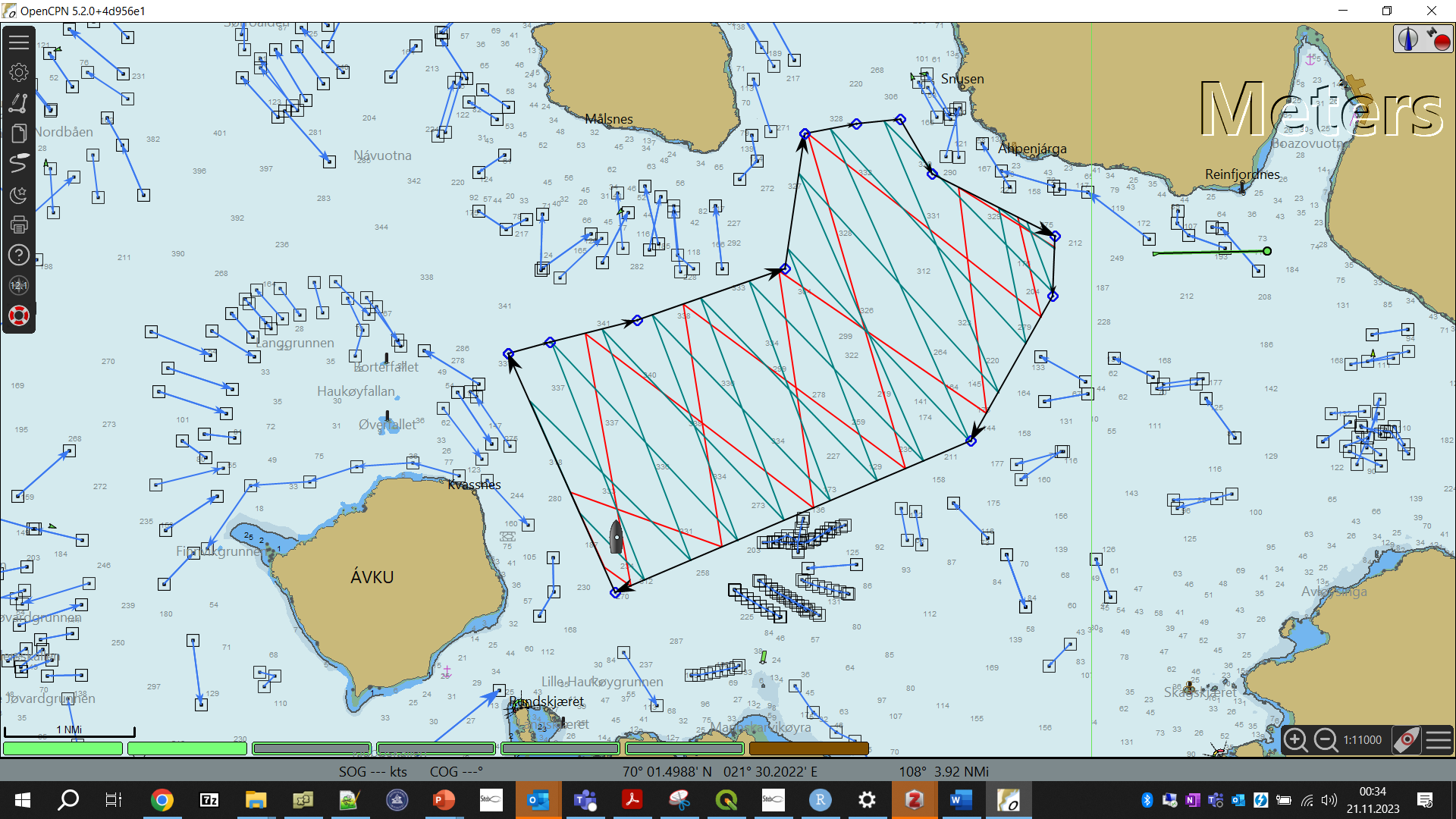 Survey transects