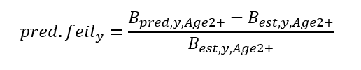 Formel for prediksjonsfeil.