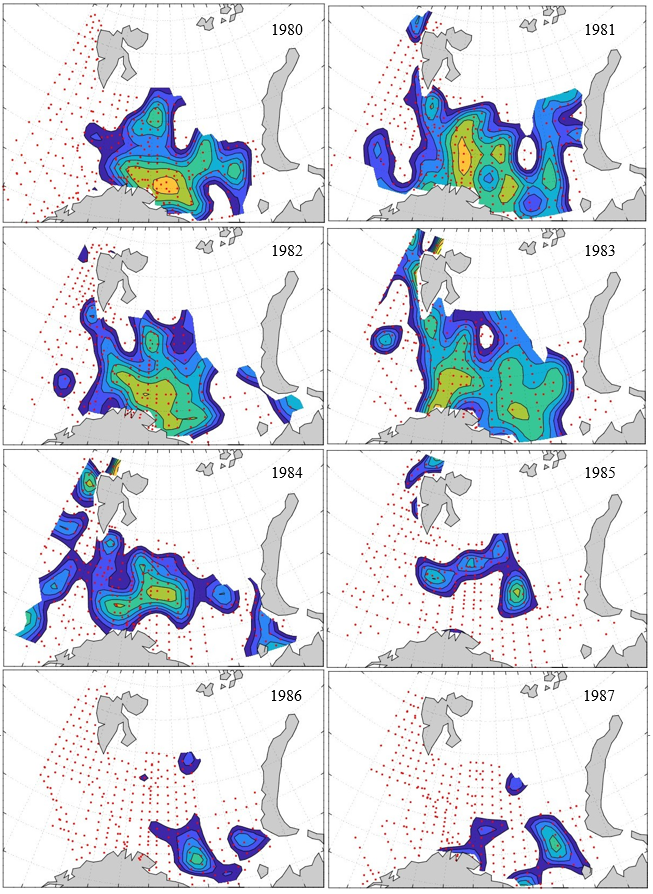 Overview capelin 1980-1987