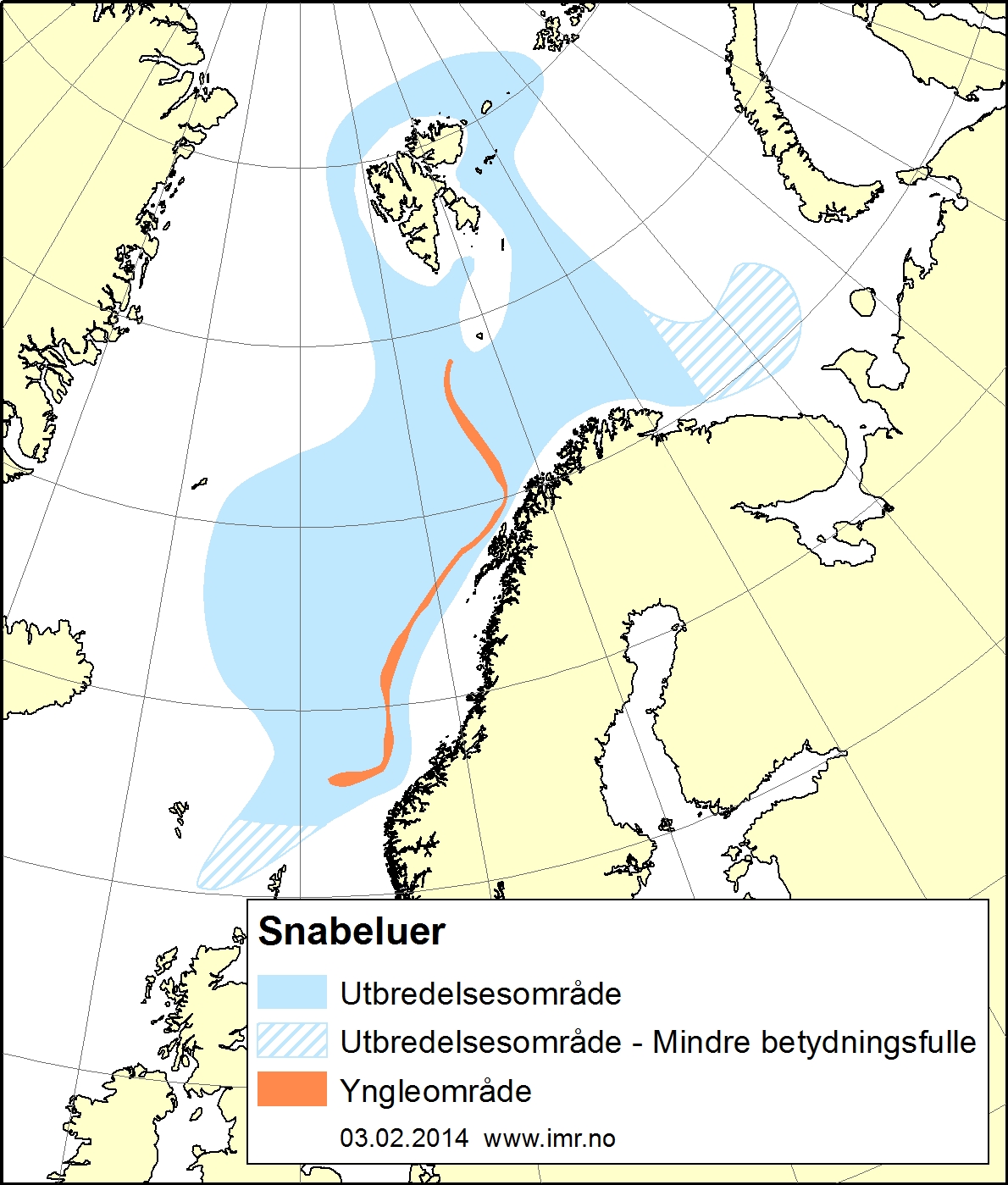 Utbredelseskart snabeluer
