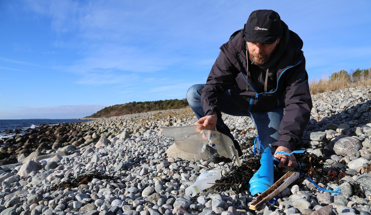 
Marint sÃ¸ppel pÃ¥ TromÃ¸ya utanfor Arendal