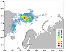 Kart over arktiske områder i Europa som viser forventet artsrikdom i ulike områder, basert på simuleringer utfra de data som ligger til grunn for studien. 