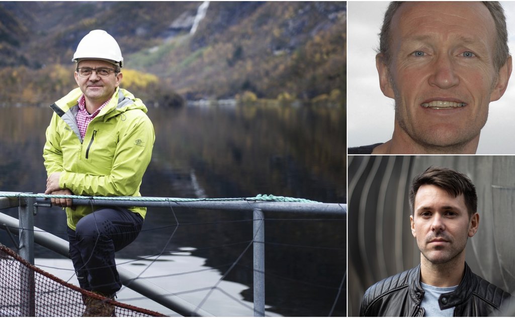 montasje med tre bilder av menn 